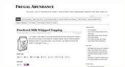 Desktop Screenshot of frugalabundance.com