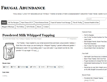 Tablet Screenshot of frugalabundance.com